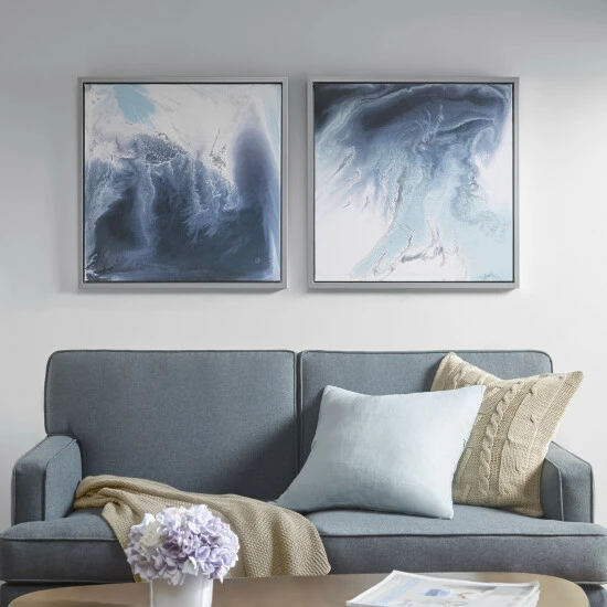 Outlet 🎁 Madison Park Blue Lagoon 2 Gel 🧥 Coat Framed Canvas 2-piece Set ✔️ 3 Outlet 🎁 Madison Park Blue Lagoon 2 Gel 🧥 Coat Framed Canvas 2-piece Set ✔️