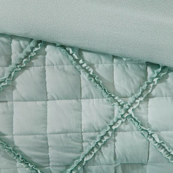 Best deal ๐ Madison Park Heidi Quilted Cotton Comforter Set Seafoam ๐ 6 Best deal ๐ Madison Park Heidi Quilted Cotton Comforter Set Seafoam ๐ - Image 4