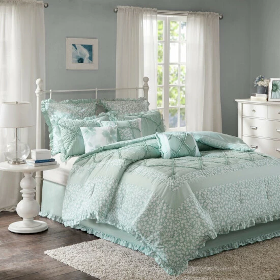 Best deal ๐ Madison Park Heidi Quilted Cotton Comforter Set Seafoam ๐ 7 Best deal ๐ Madison Park Heidi Quilted Cotton Comforter Set Seafoam ๐ - Image 5