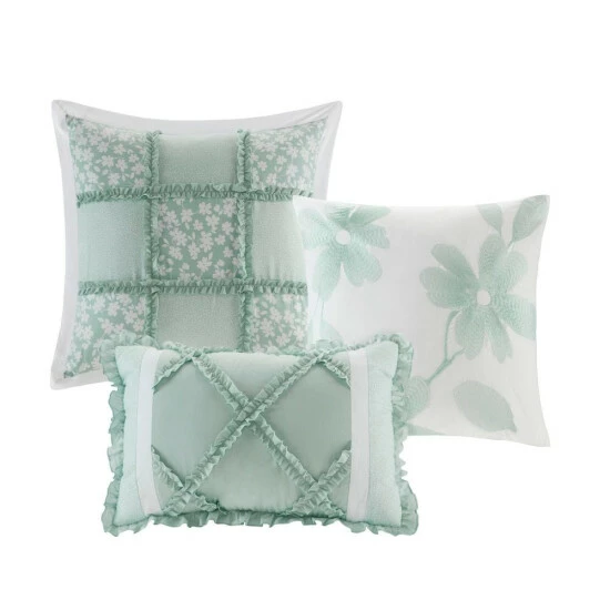 Best deal ๐ Madison Park Heidi Quilted Cotton Comforter Set Seafoam ๐ 9 Best deal ๐ Madison Park Heidi Quilted Cotton Comforter Set Seafoam ๐ - Image 7