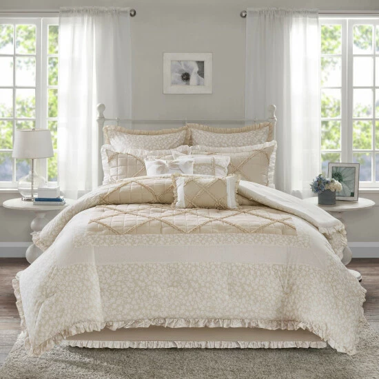 Best deal ๐ Madison Park Heidi Quilted Cotton Comforter Set Seafoam ๐ 11 Best deal ๐ Madison Park Heidi Quilted Cotton Comforter Set Seafoam ๐ - Image 9