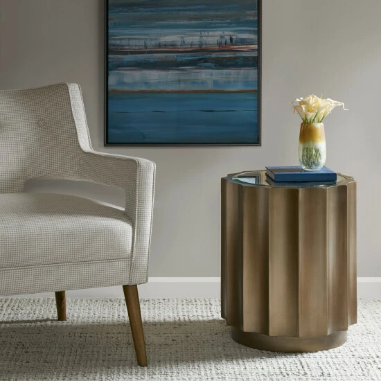 Outlet โญ Madison Park Ortega Bronze Round Accent Table ๐ 3 Outlet โญ Madison Park Ortega Bronze Round Accent Table ๐