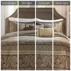 New 😀 Madison Park Venetian Brown/ Gold 5 Pieces Oversized Jacquard Bedspread Set 🥰 -Madison Park Sales unnamed file 2219