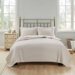 New 👍 Madison Park Kellen Reversible Cotton Coverlet Set Cream/blush 🤩 -Madison Park Sales unnamed file 2236