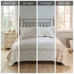 New 👍 Madison Park Kellen Reversible Cotton Coverlet Set Cream/blush 🤩 -Madison Park Sales unnamed file 2237