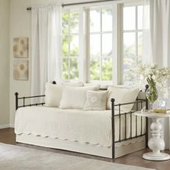 New ✔️ Madison Park Venice Cream 6 Pieces Quilted Daybed Cover Set With Scalloped Edges 🤩 -Madison Park Sales unnamed file 2265