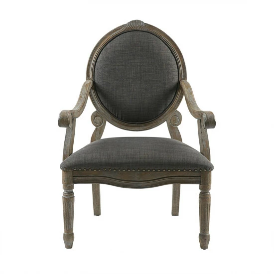 Cheapest 🥰 Madison Park Cole Grey Exposed Wood Arm Chair 😀 4 Cheapest 🥰 Madison Park Cole Grey Exposed Wood Arm Chair 😀 - Image 2