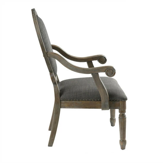Cheapest 🥰 Madison Park Cole Grey Exposed Wood Arm Chair 😀 6 Cheapest 🥰 Madison Park Cole Grey Exposed Wood Arm Chair 😀 - Image 4