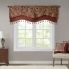 Best deal 🔥 Madison Park Whitman Jacquard Window Rod Pocket Valance With Beads - 50 X 18" Black 🧨 -Madison Park Sales unnamed file 2300