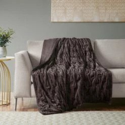 Best Pirce 🛒 Madison Park Luxury Ruched Faux Fur Throw Grey 🌟 17 Best Pirce 🛒 Madison Park Luxury Ruched Faux Fur Throw Grey 🌟 -Madison Park Sales unnamed file 2343