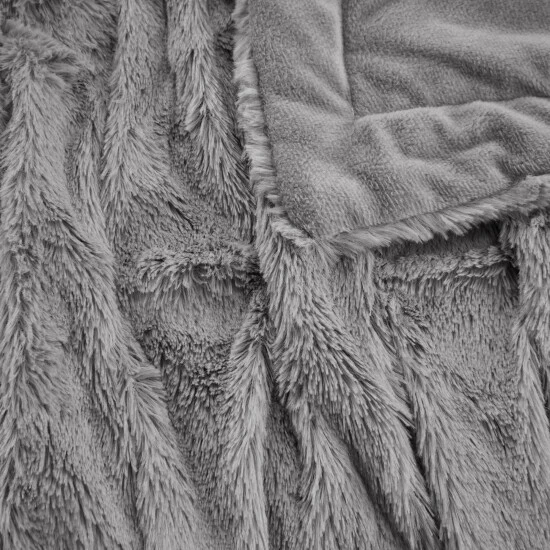 Best Pirce 🛒 Madison Park Luxury Ruched Faux Fur Throw Grey 🌟 10 Best Pirce 🛒 Madison Park Luxury Ruched Faux Fur Throw Grey 🌟 - Image 8
