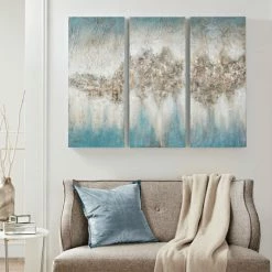 Cheap ⌛ Madison Park Luminous Hand Painted Heavy Textured Glitz Canvas 3 Piece Set ✔️