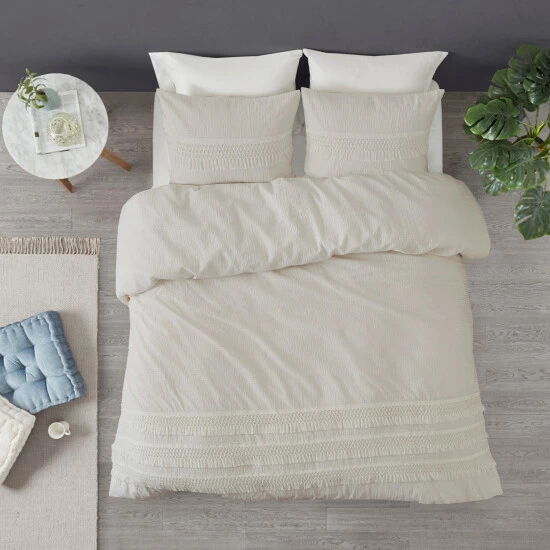 Top 10 ๐งจ Madison Park Joelie Cotton Seersucker Duvet Cover Set Ivory ๐ 3 Top 10 ๐งจ Madison Park Joelie Cotton Seersucker Duvet Cover Set Ivory ๐