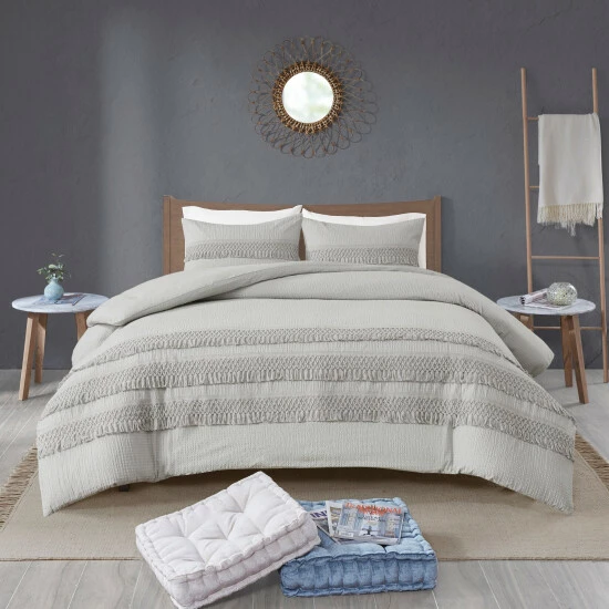Top 10 ๐งจ Madison Park Joelie Cotton Seersucker Duvet Cover Set Ivory ๐ 11 Top 10 ๐งจ Madison Park Joelie Cotton Seersucker Duvet Cover Set Ivory ๐ - Image 9