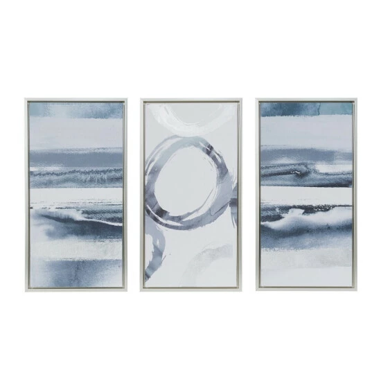 Best Pirce โญ Madison Park Grey Surrounding Printed Frame Canvas With Gel ๐งฅ Coat And Silver Foil 3 Piece Set ๐ฏ 4 Best Pirce โญ Madison Park Grey Surrounding Printed Frame Canvas With Gel ๐งฅ Coat And Silver Foil 3 Piece Set ๐ฏ - Image 2