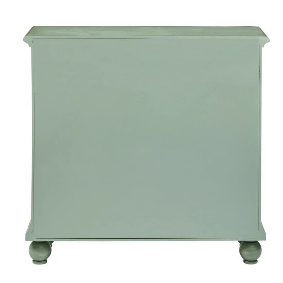 New ๐ Madison Park Scripta Green Bun Foot 3-drawer Chest ๐ 7 New ๐ Madison Park Scripta Green Bun Foot 3-drawer Chest ๐ - Image 5