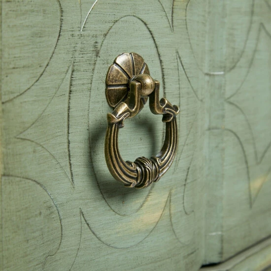 New ๐ Madison Park Scripta Green Bun Foot 3-drawer Chest ๐ 9 New ๐ Madison Park Scripta Green Bun Foot 3-drawer Chest ๐ - Image 7