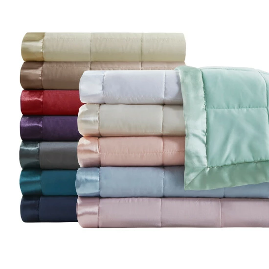 Buy 🎉 Madison Park Prospect All Season Down Alternative Blanket With Satin Trim Charcoal ⭐ 4 Buy 🎉 Madison Park Prospect All Season Down Alternative Blanket With Satin Trim Charcoal ⭐ - Image 2