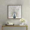 Deals 🌟 Madison Park Gilded Peacock Blue/ Neutral Framed Canvas With Gold Foil And Hand Embellishment ⭐