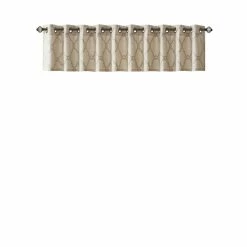 Buy 👏 Madison Park Westmont Fretwork Print Grommet Window Valance - 50x18" Beige 🎁 -Madison Park Sales unnamed file 2579