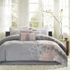 Best Pirce 🤩 Madison Park Brianna Grey/ Blush Cotton Sateen Printed Comforter Set ✔️ -Madison Park Sales unnamed file 2599