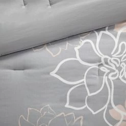 Best Pirce 🤩 Madison Park Brianna Grey/ Blush Cotton Sateen Printed Comforter Set ✔️ -Madison Park Sales unnamed file 2601