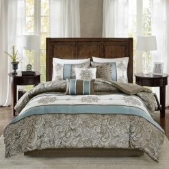 Top 10 ✨ Madison Park Lorraine Blue Jacquard 7-Piece Comforter Set 🎉 -Madison Park Sales unnamed file 2636