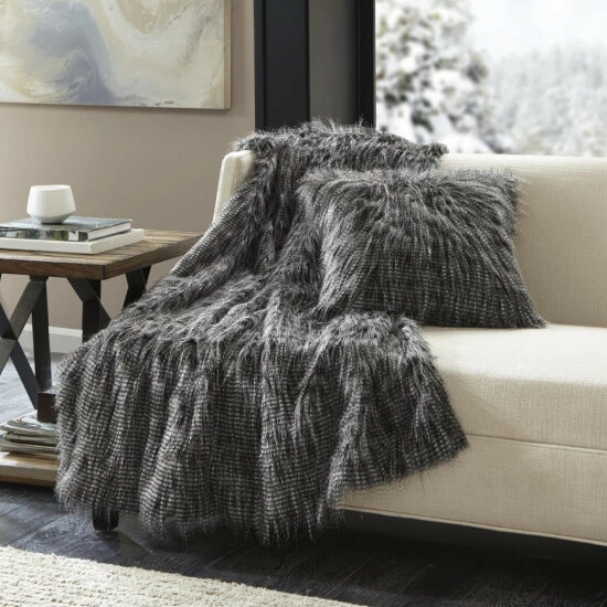 Best Pirce 😍 Madison Park Adelaide Luxury Faux Fur Year Round Premium Throw Natural 🥰 7 Best Pirce 😍 Madison Park Adelaide Luxury Faux Fur Year Round Premium Throw Natural 🥰 - Image 5