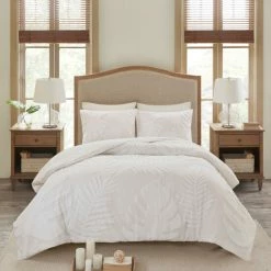 Coupon π Madison Park Osanna White Tufted Cotton Chenille Palm Comforter Set π₯