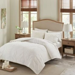 Coupon 🔔 Madison Park Osanna White Tufted Cotton Chenille Palm Comforter Set 🔥 -Madison Park Sales unnamed file 2722