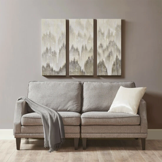 Coupon 😀 Madison Park Sterling Mist Grey 100-percent Hand Brush Embellished Canvas 3 Piece Set 🥰 3 Coupon 😀 Madison Park Sterling Mist Grey 100-percent Hand Brush Embellished Canvas 3 Piece Set 🥰