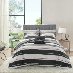 Best deal π₯° Madison Park Essentials Lydon Gray/Charcoal Reversible Complete Bedding Set π