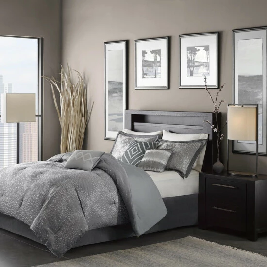 Cheapest ๐ Madison Park Crawford Grey Jacquard 7-piece Comforter Set โค๏ธ 9 Cheapest ๐ Madison Park Crawford Grey Jacquard 7-piece Comforter Set โค๏ธ - Image 7