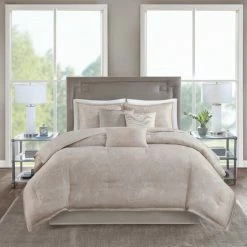 Best Pirce ✨ Madison Park Nowell 7-piece Marble Pattern Cotton Sateen Comforter Set Grey ⌛ -Madison Park Sales unnamed file 2863