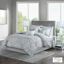 Best Pirce ✨ Madison Park Nowell 7-piece Marble Pattern Cotton Sateen Comforter Set Grey ⌛ -Madison Park Sales unnamed file 2864