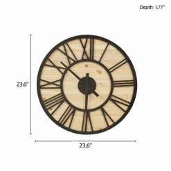 Promo 😉 Madison Park Mason Wall Clock Natural/black 😍 20 Promo 😉 Madison Park Mason Wall Clock Natural/black 😍 -Madison Park Sales unnamed file 2880
