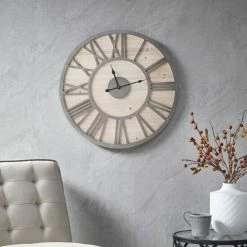 Promo 😉 Madison Park Mason Wall Clock Natural/black 😍 21 Promo 😉 Madison Park Mason Wall Clock Natural/black 😍 -Madison Park Sales unnamed file 2881