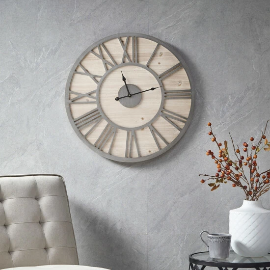 Promo 😉 Madison Park Mason Wall Clock Natural/black 😍 12 Promo 😉 Madison Park Mason Wall Clock Natural/black 😍 - Image 10