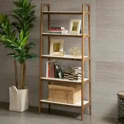 Cheap 🛒 Madison Park Avalon Shelf/ Bookcase Off-white/pecan 💯
