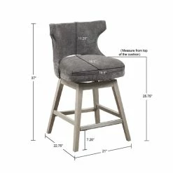 Best Pirce 😀 Madison Park Janet 360 Degree Swivel Counter Stool Light Grey 😀 -Madison Park Sales unnamed file 297