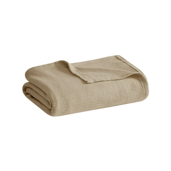 Best Pirce 👍 Madison Park Freshspun Basketweave Cotton Blanket Khaki 🛒 11 Best Pirce 👍 Madison Park Freshspun Basketweave Cotton Blanket Khaki 🛒 - Image 9