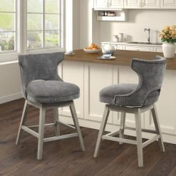 Best Pirce 😀 Madison Park Janet 360 Degree Swivel Counter Stool Light Grey 😀 -Madison Park Sales unnamed file 298
