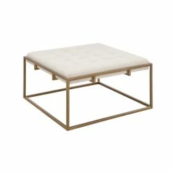 Coupon 😉 Madison Park Orrell Ivory Square Shape Tufted Upholstered Metal Base Ottoman/Coffee Table 🔥 -Madison Park Sales unnamed file 3001
