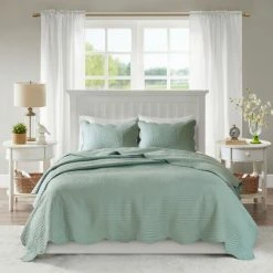 Hot Sale 💯 Madison Park Marino Reversible Scalloped Edge Coverlet Set Seafoam 🌟 17 Hot Sale 💯 Madison Park Marino Reversible Scalloped Edge Coverlet Set Seafoam 🌟 -Madison Park Sales unnamed file 304