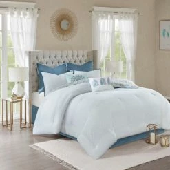 Promo ⭐ Madison Park Loleta Cotton 8-piece Reversible Comforter Set Blush 🎁 -Madison Park Sales unnamed file 3096