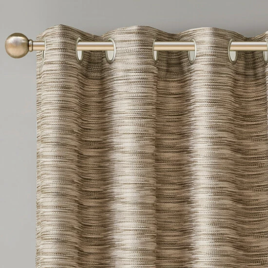 Brand new 👍 Madison Park Quinn Yarn Dyed Texture Grommet Top Single Curtain Panel Mocha ✔️ 6 Brand new 👍 Madison Park Quinn Yarn Dyed Texture Grommet Top Single Curtain Panel Mocha ✔️ - Image 4