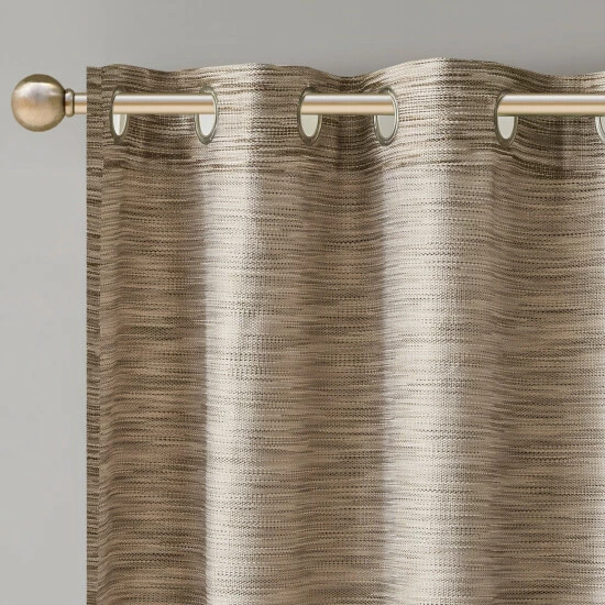 Brand new 👍 Madison Park Quinn Yarn Dyed Texture Grommet Top Single Curtain Panel Mocha ✔️ 7 Brand new 👍 Madison Park Quinn Yarn Dyed Texture Grommet Top Single Curtain Panel Mocha ✔️ - Image 5