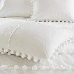 Flash Sale 👏 Madison Park Tracie Pom Pom Cotton Duvet Cover Set Ivory 💯 -Madison Park Sales unnamed file 3159