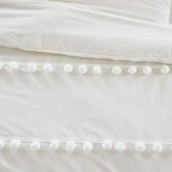Flash Sale 👏 Madison Park Tracie Pom Pom Cotton Duvet Cover Set Ivory 💯 -Madison Park Sales unnamed file 3160