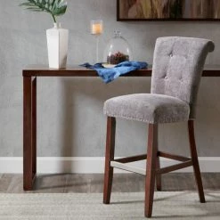 Buy 🎁 Madison Park Weldon Grey 30-Inch Bar Stool 🛒
